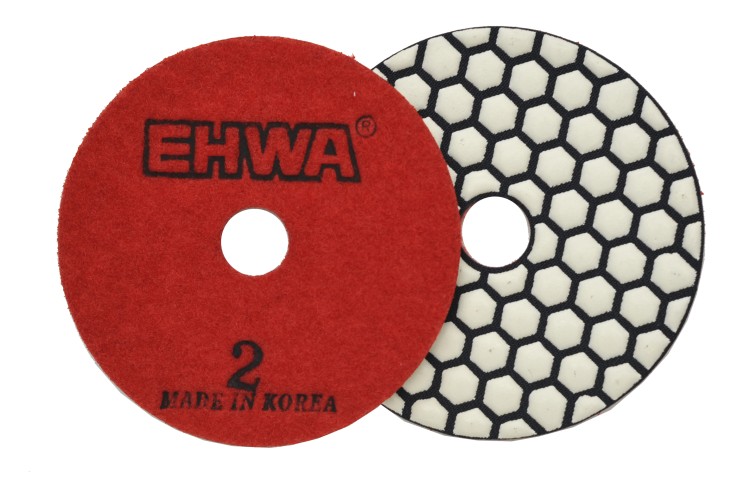 Алмазный шлифовальный круг черепашка EHWA 4 шага 100 мм №2 для сухой полировки